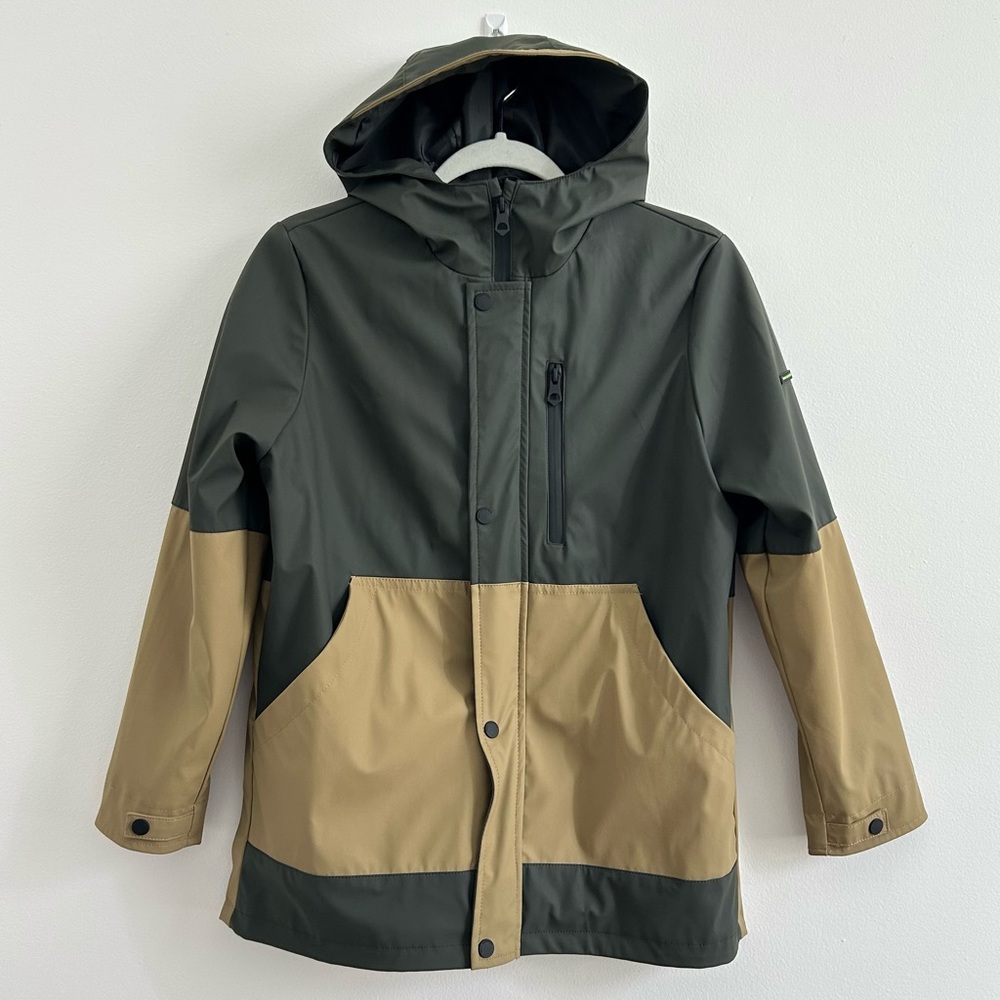 Zara Kids Green and Tan Raincoat
